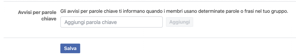 Facebook introduce gli avvisi per parole chiave nei gruppi 