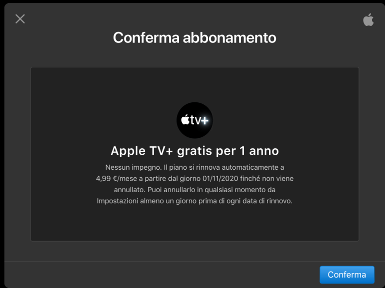 Come attivare l'abbonamento gratuito a Apple TV+ e cosa fare in caso di problemi 2