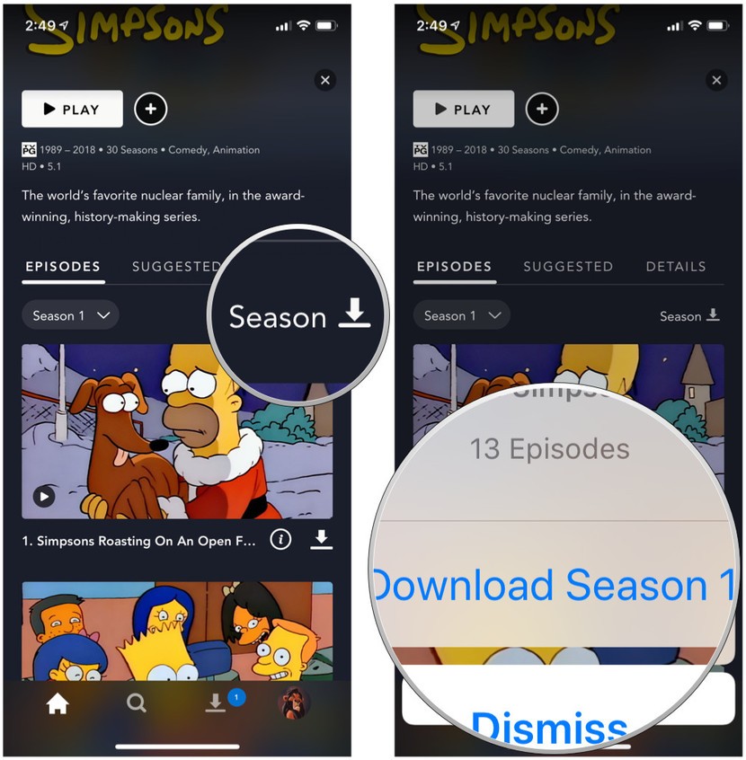 Come scaricare video su Disney+ per iOS