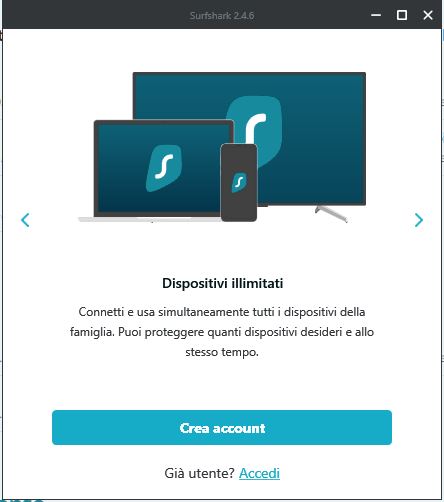 Surfshark VPN dispositivi illimitati