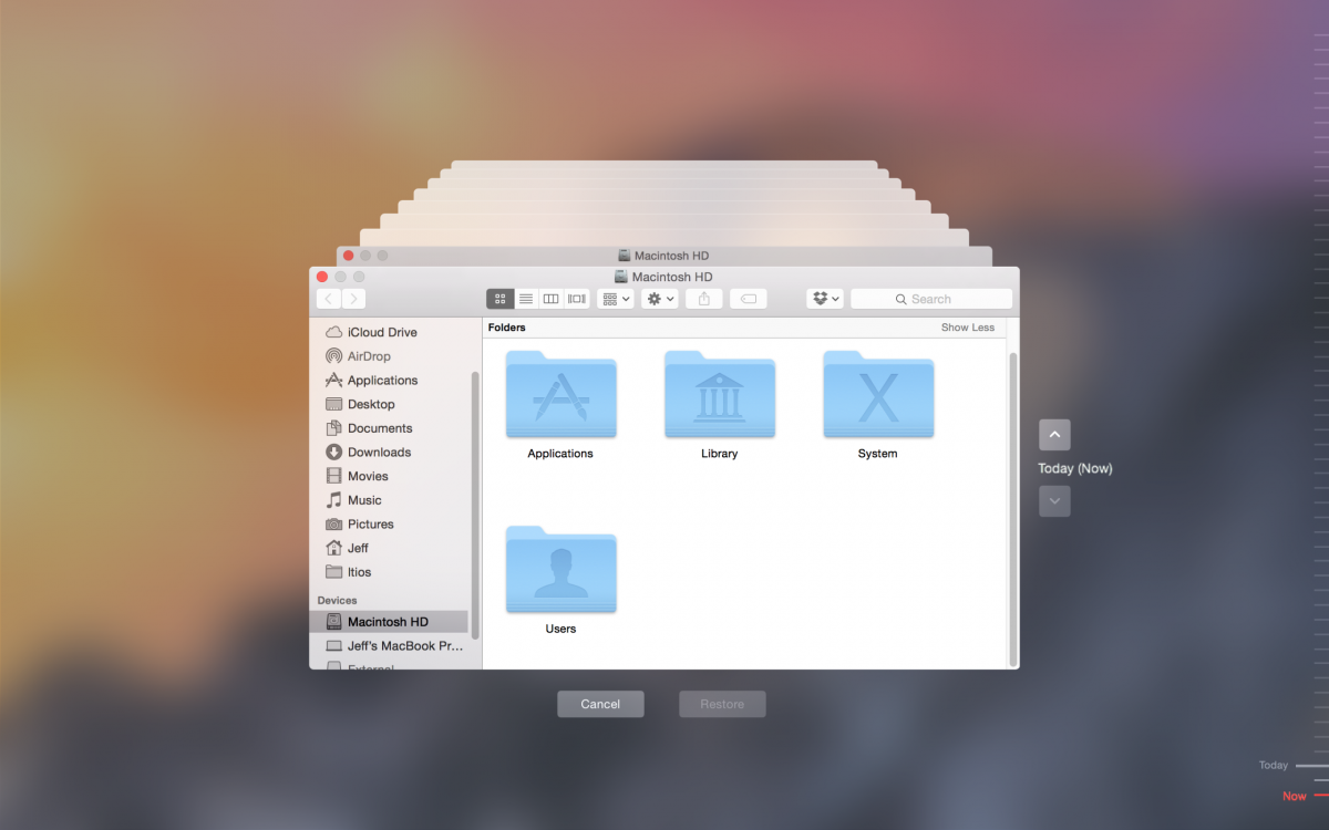 Come ripristinare file o interi backup con Time Machine