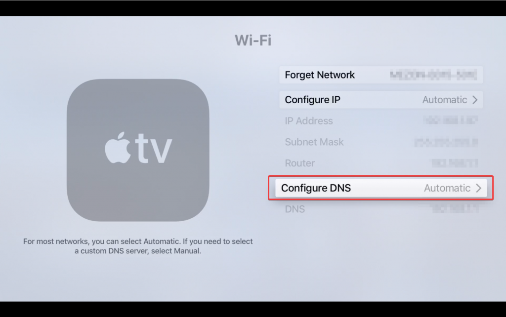 Come impostare i DNS smart di Surfshark su Apple TV