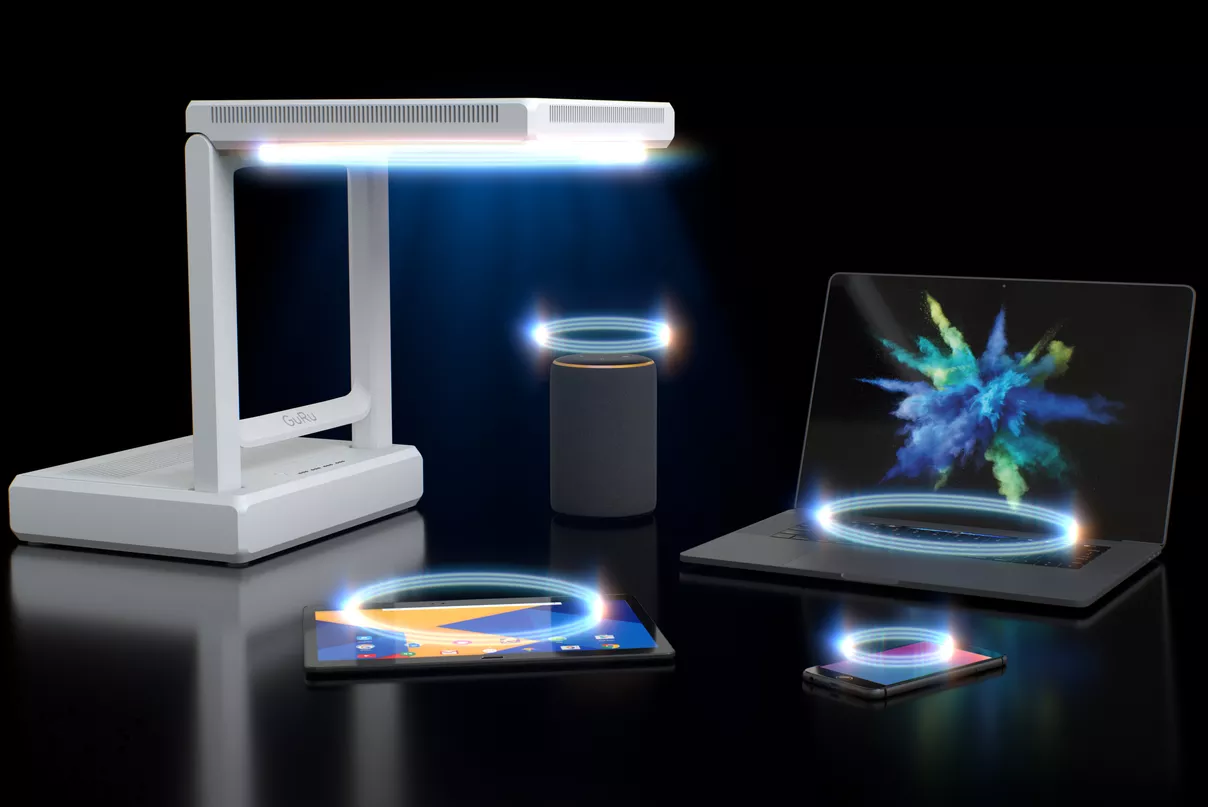 Guru promette un futuro senza cavi, in cui tutto viene ricaricato grazie alle onde radio