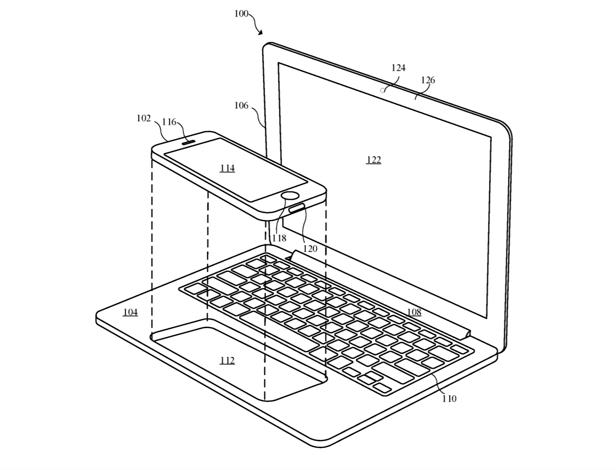 Brevetto Apple mostra una dock per iPhone e iPad su MacBook
