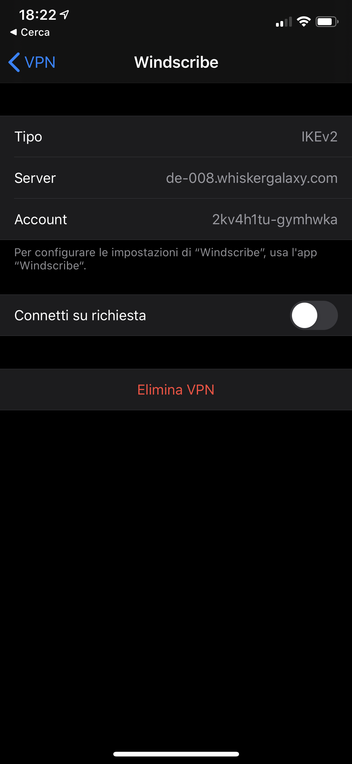 Come rimuovere un profilo VPN da un iPhone o iPad 8