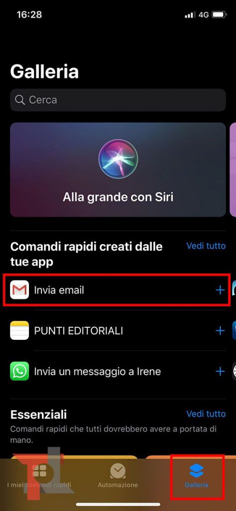 app comandi invio mail da gmail con siri