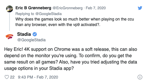 Google Stadia inizia a introdurre il supporto ai giochi 4K su Chrome 1