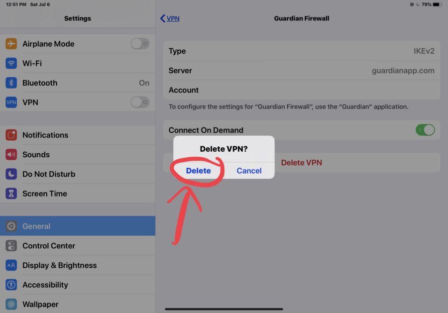 Come rimuovere un profilo VPN da un iPhone o iPad 13