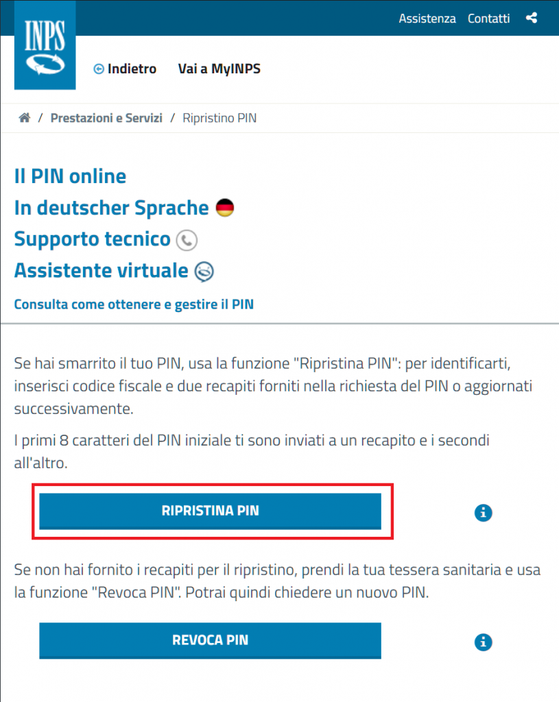 Come ottenere e gestire il PIN dispositivo dell'Inps
