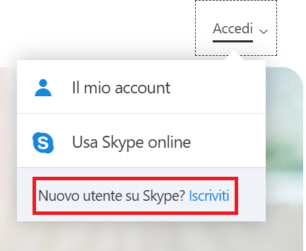 come iscriversi su Skype