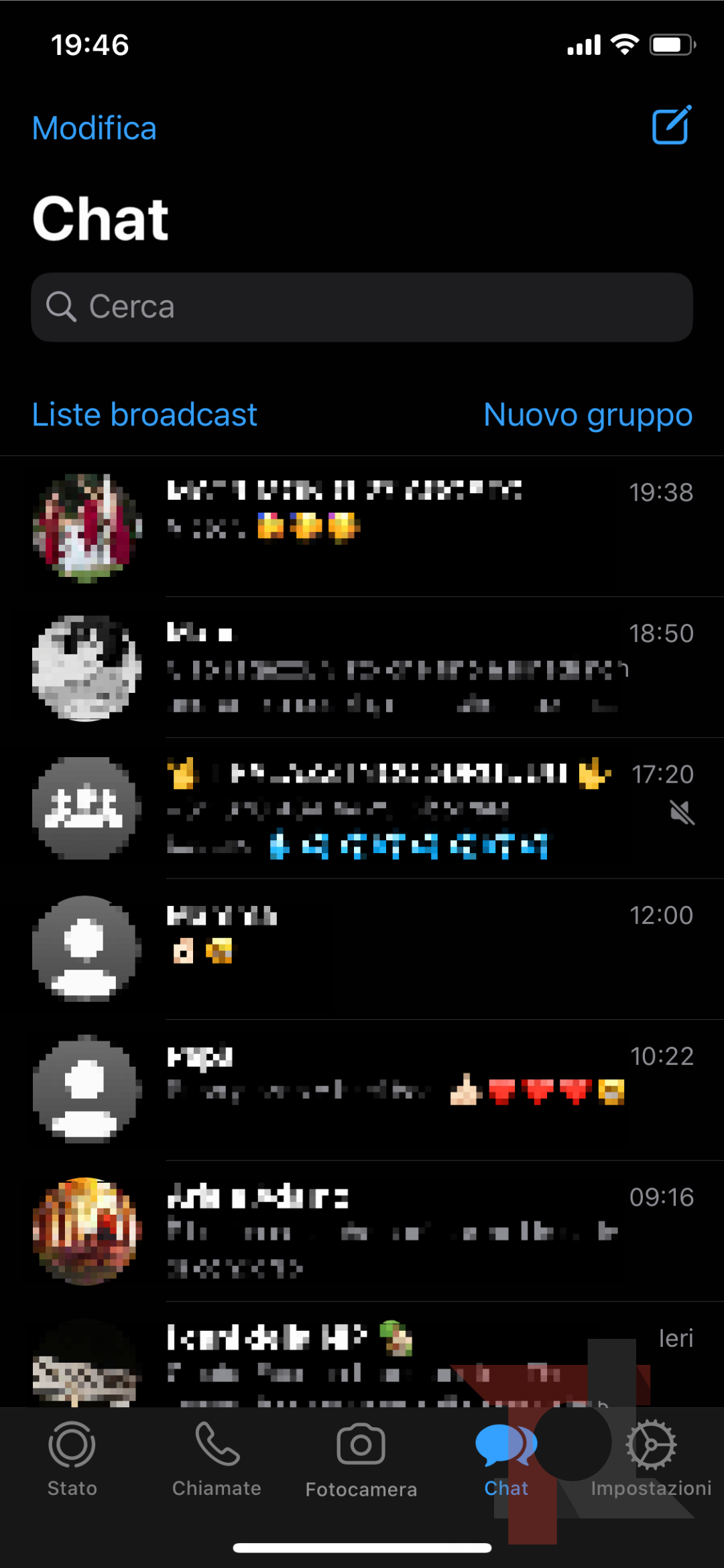 modalità scura whatsapp iphone