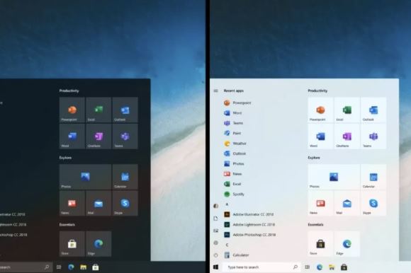 windows 10 menu start live tile cambio design
