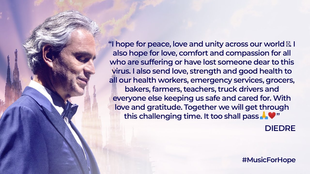 Come rivedere il concerto di Andrea Bocelli dal Duomo di Milano in streaming