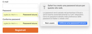 come salvare le password nel Portachiavi con password sicura