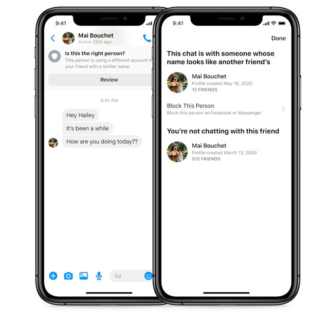Messenger avviso impostore 2