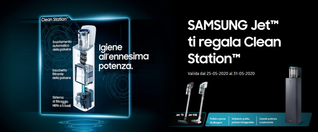Samsung Jet offerta Clean Station