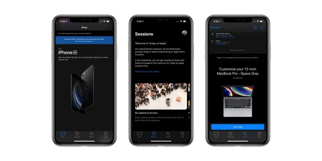 apple store app modalità scura disponibile