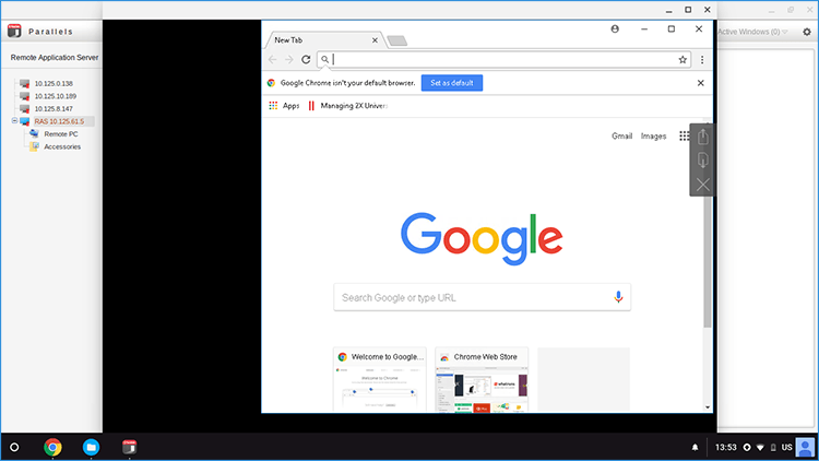 Chrome OS Parallels