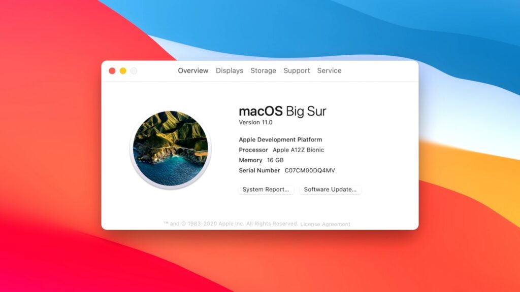 MacOS 11 bigsur