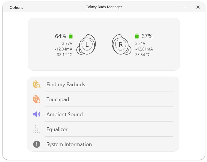 galaxy buds manager app disponibile