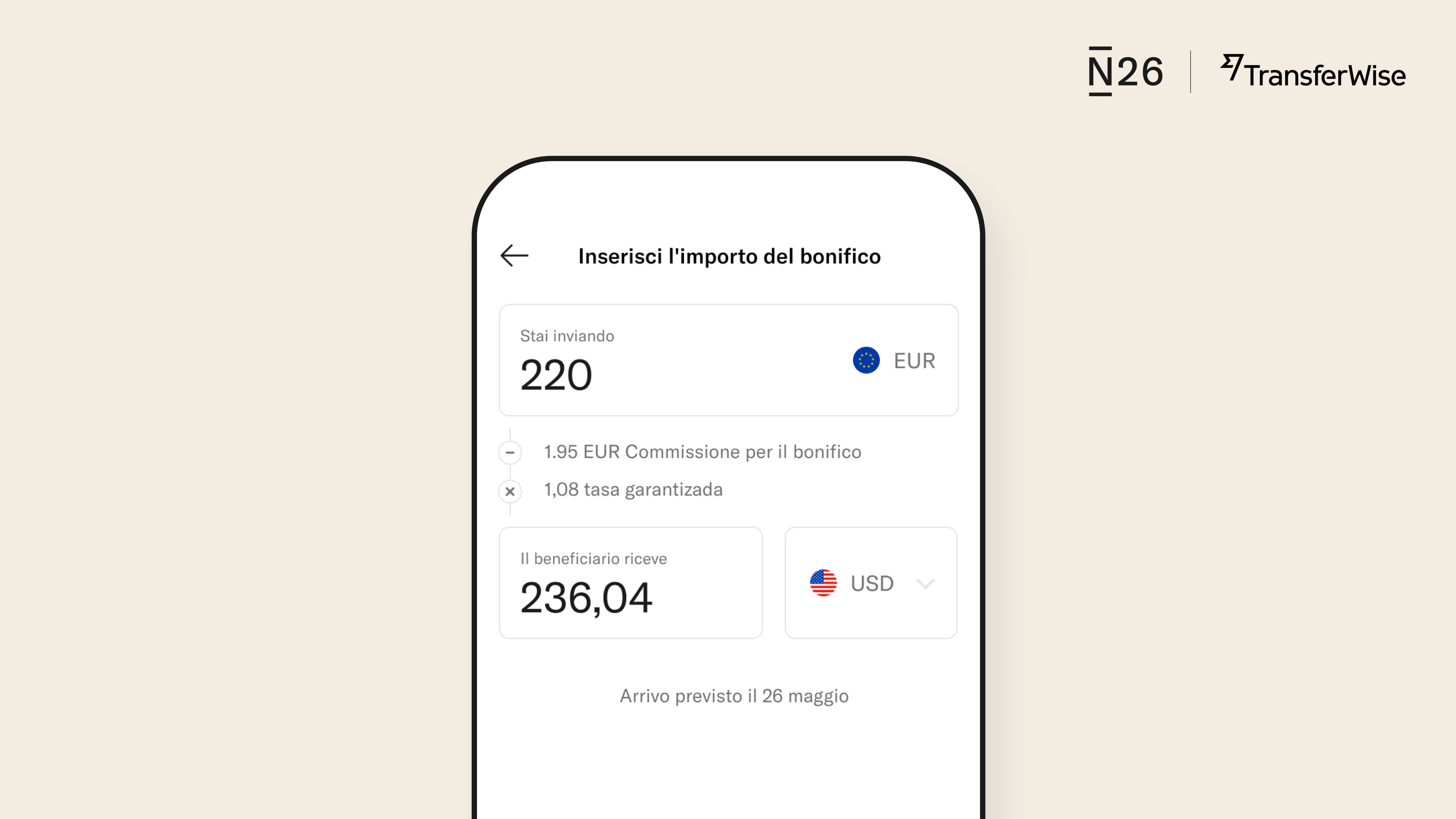 N26 transferwise bonifici valuta estera feat