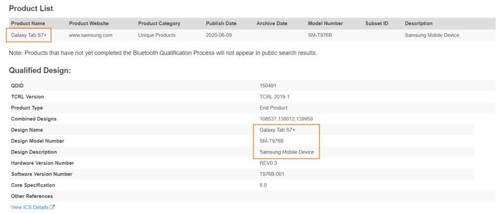samsung galaxy tab s7 plus oneplus tv 32ha0a00 43fa0a00 certificazione bis