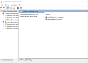 GPEdit Editor Criteri di gruppo locali bloccare windows update aggiornamenti windows