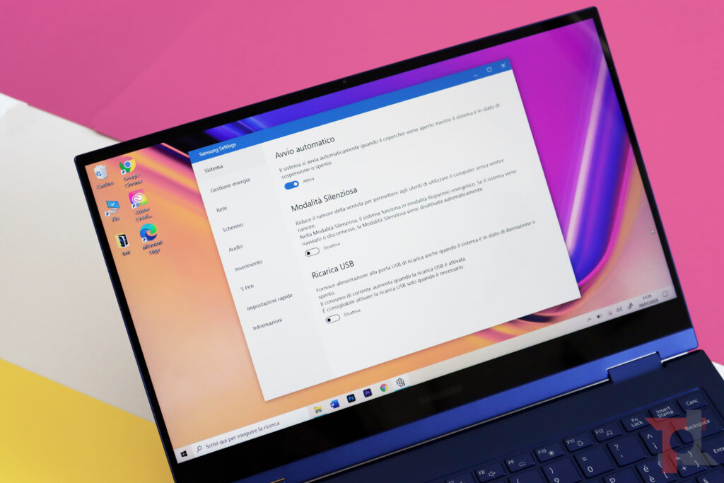 Samsung Galaxy Book Flex setting