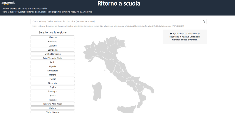 Comprare libri scuola online con Back to School di Amazon