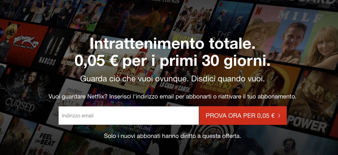 Netflix ripropone i 30 giorni di prova, ma non sempre in maniera gratuita 3
