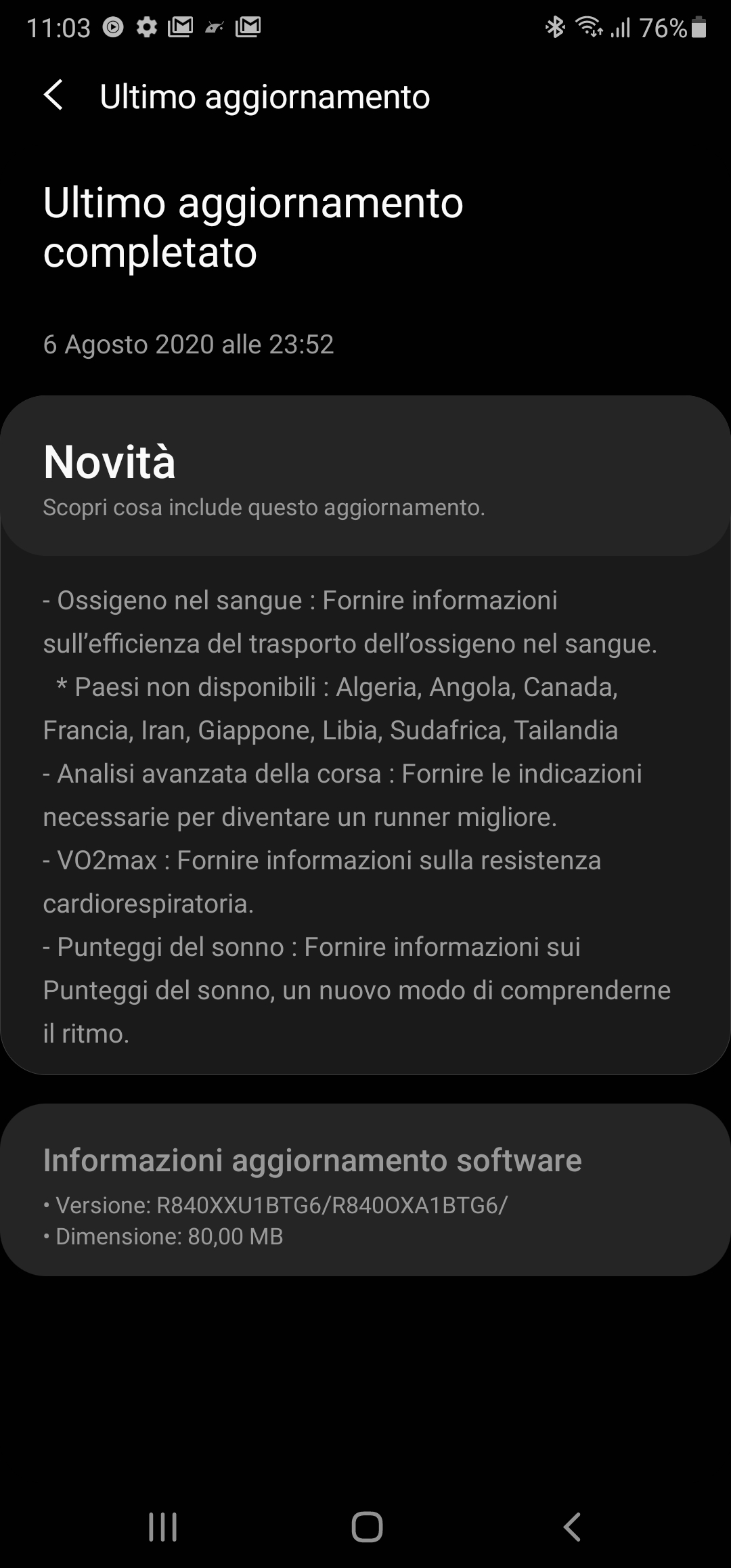 Samsung Galaxy Watch 3 riceve il monitoraggio SpO2, e non solo, col primo update 1