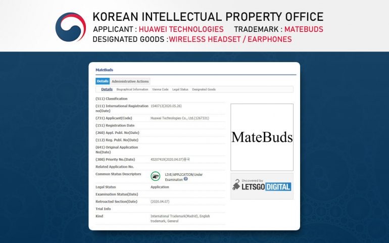 Huawei registra il marchio MateBuds mentre Mate X2 cambia il design del display 2