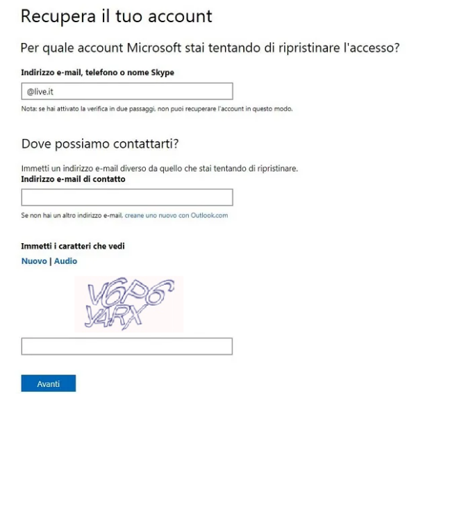 Come Recuperare Password Hotmail Senza Domanda Segreta