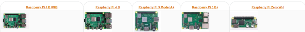 raspberry Pi models