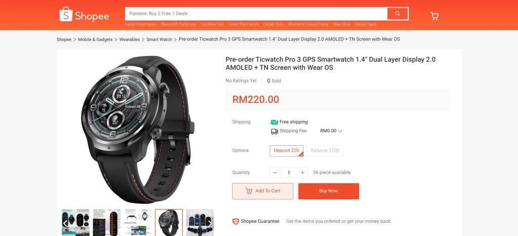 ticwatch pro 3 immagini listino specifiche