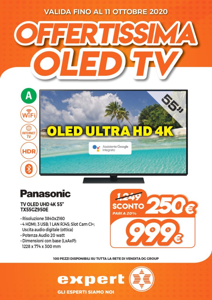 Panasonic TX55GZ950E offerta Expert