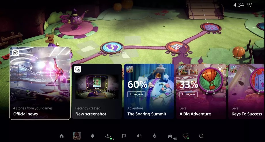 Sony svela la dashboard di Playstation 5: ecco immagini e video dell'interfaccia 5