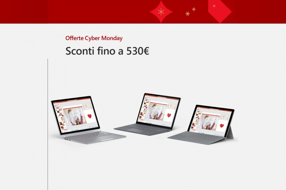 Sconti fino a 530 euro sul Microsoft Store in occasione del Cyber Monday 1