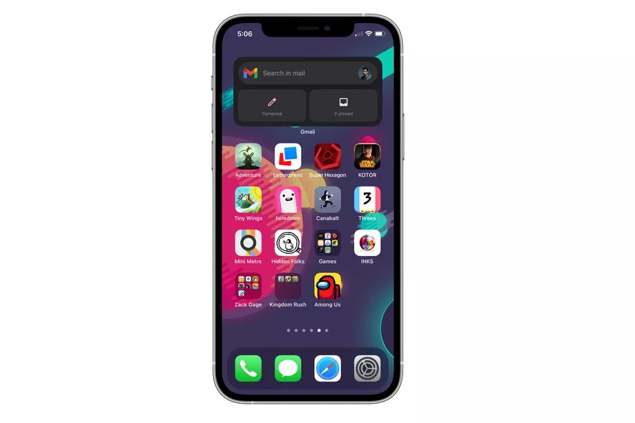 Il nuovo widget di Gmail è limitato su iOS 14 1