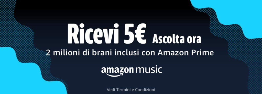 amazon music 5 euro ascolto brano 31 gennaio 2021