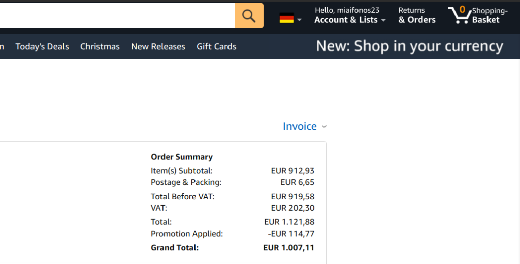 Spese di spedizione su Amazon EU