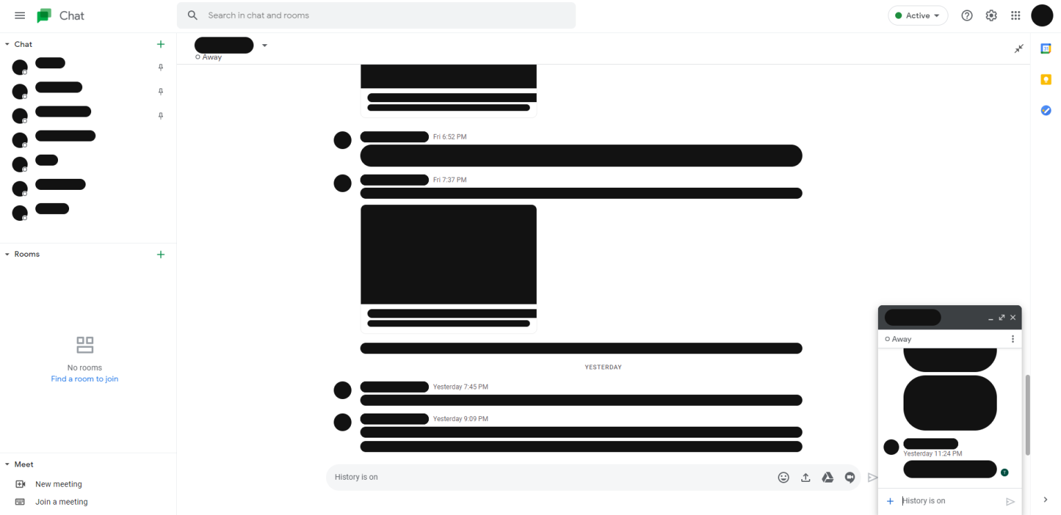 La versione Web di Google Chat sperimenta un nuovo layout 5