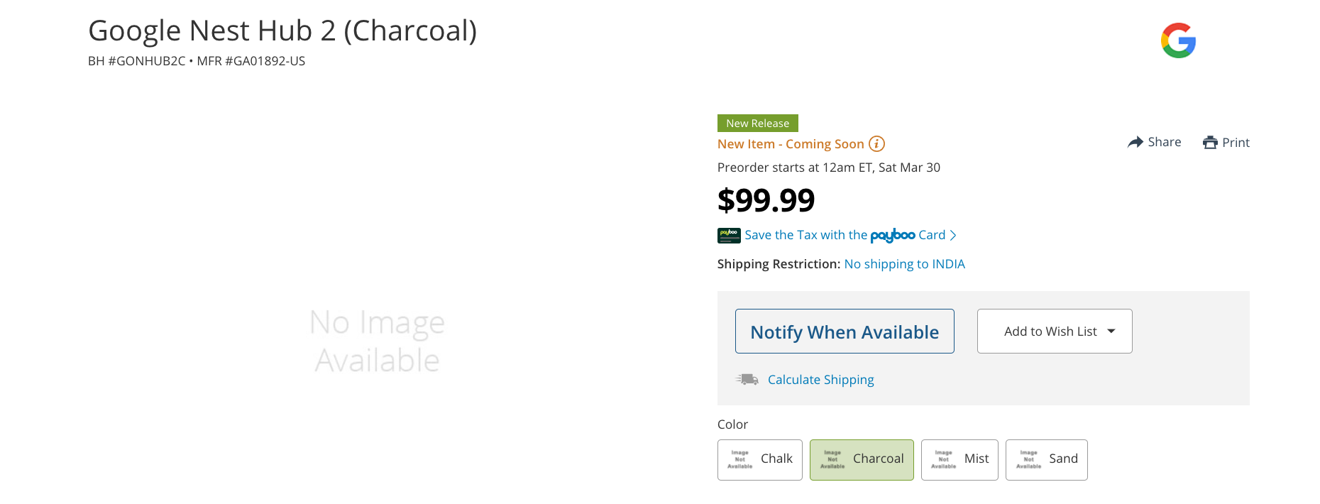 Trapelano il prezzo e la data di preordine di Google Nest Hub 2 1