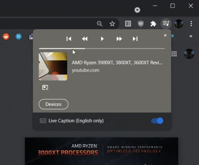 Chrome redesign controlli multimediali