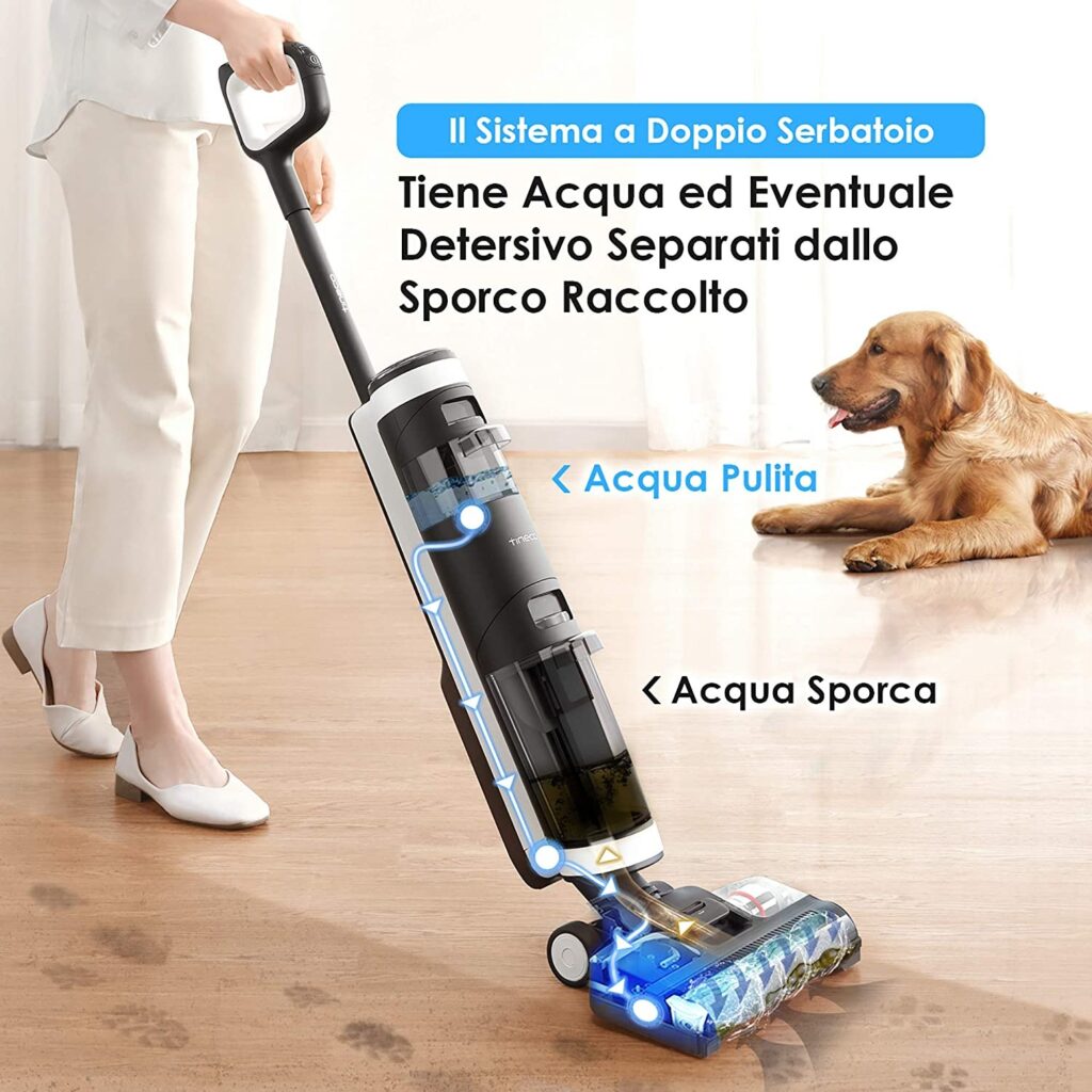 Pavimenti perfettamente puliti con Tineco FLOOR ONE S3, oggi in offerta su Amazon 9
