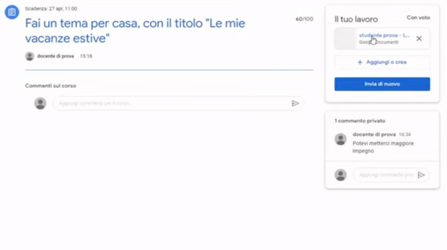 Come vedere correzioni su Classroom studenti