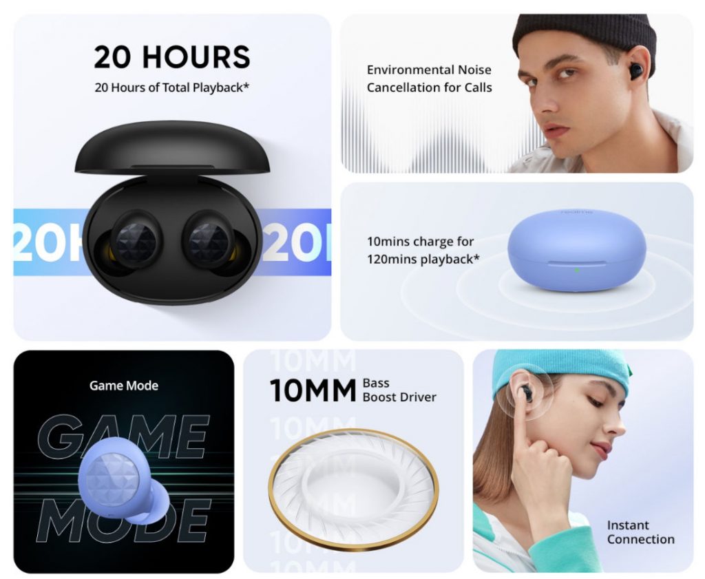 Realme presenta le cuffie TWS Buds Q2 e Realme Watch 2 4