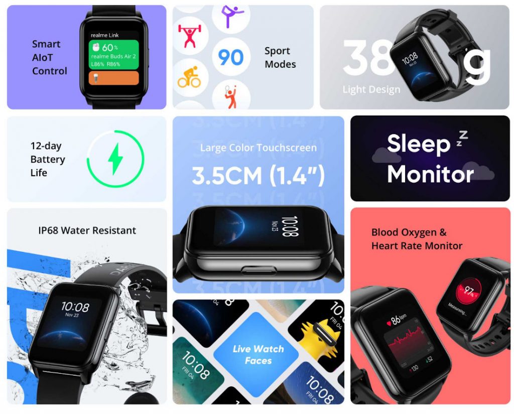Realme presenta le cuffie TWS Buds Q2 e Realme Watch 2 5
