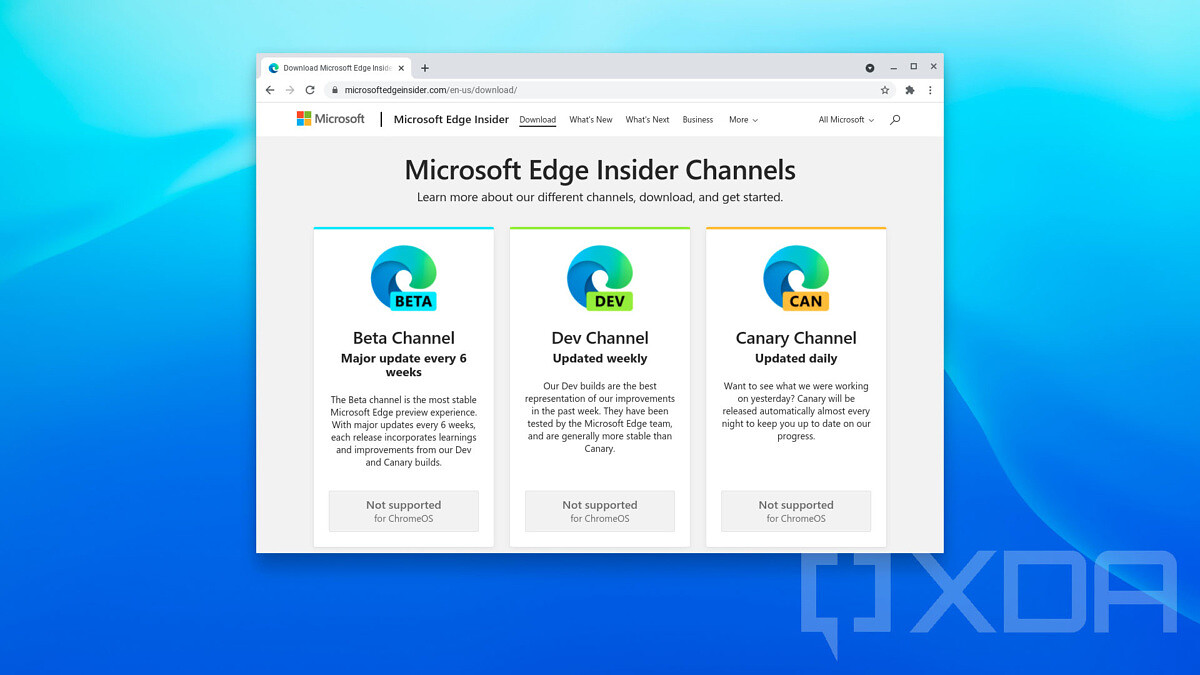 Chrome OS - Microsoft Edge