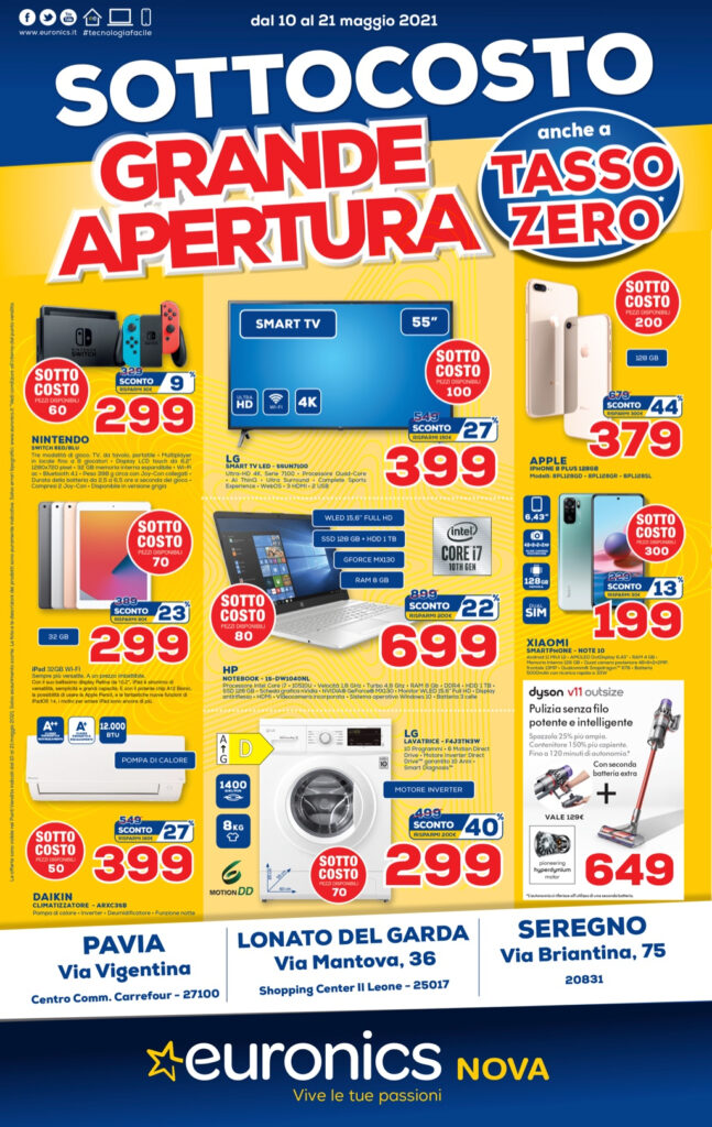 euronics offerte volantino la via lattea dimo maggio giugno 2021